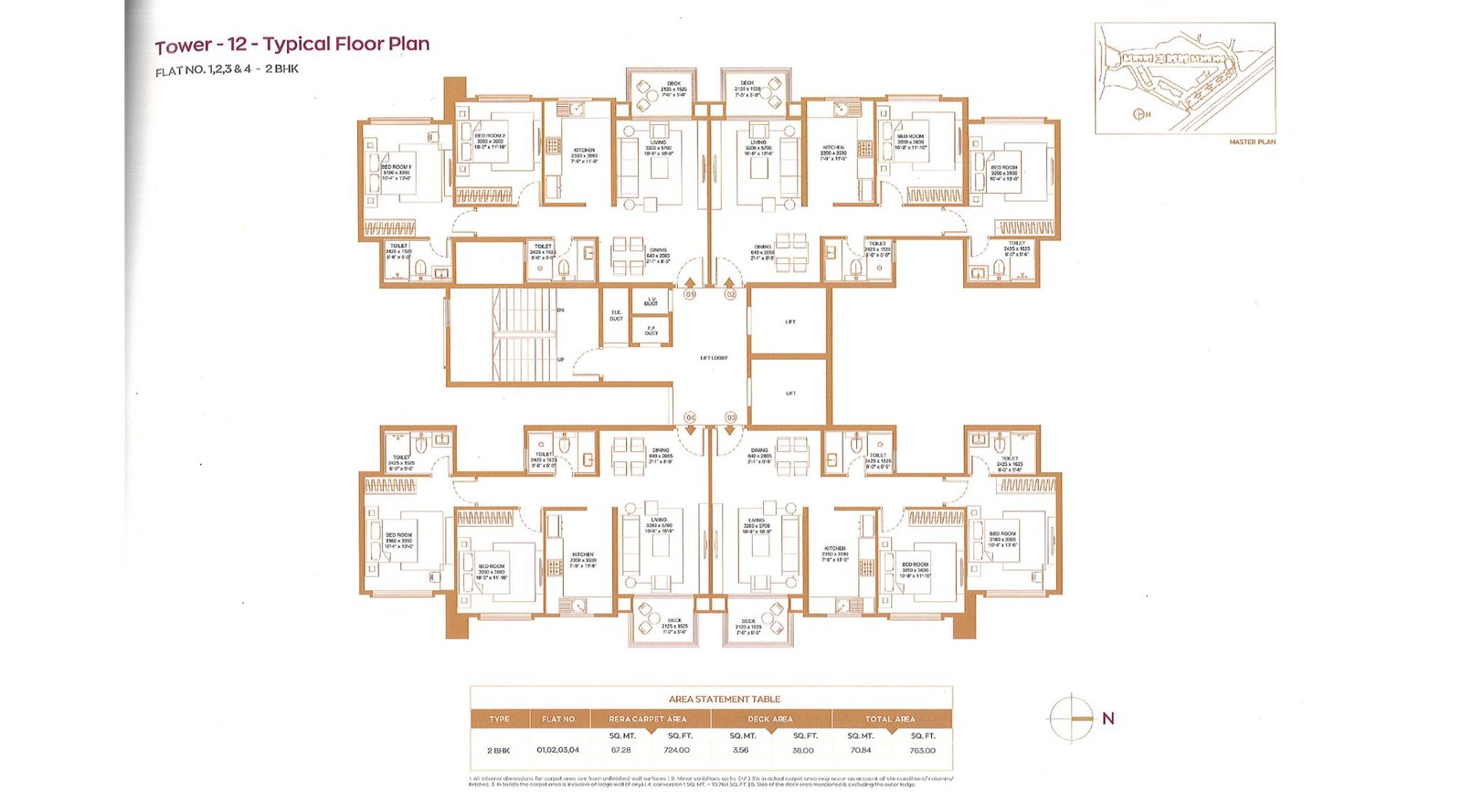 Hiranandani-Maitri-Park-Typical-Floor-Plan-12th-Floor