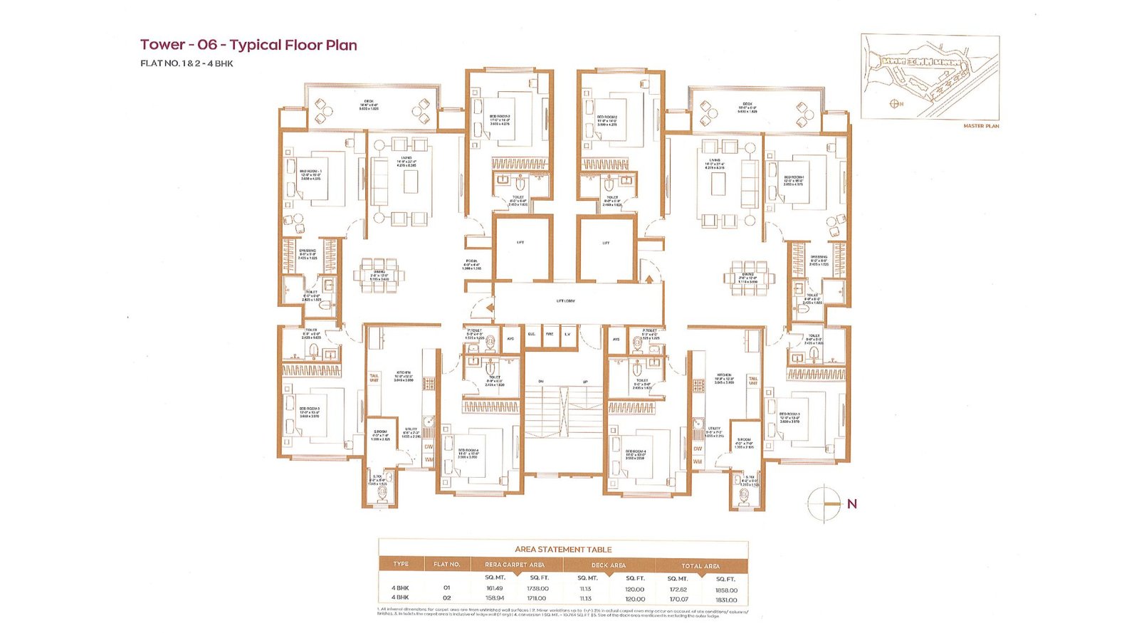 Hiranandani-Maitri-Park-Typical-Floor-Plan-Tower-6